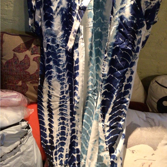 NEW! Blue Batique Tie-Dye Kimono Duster - Picture 4 of 8